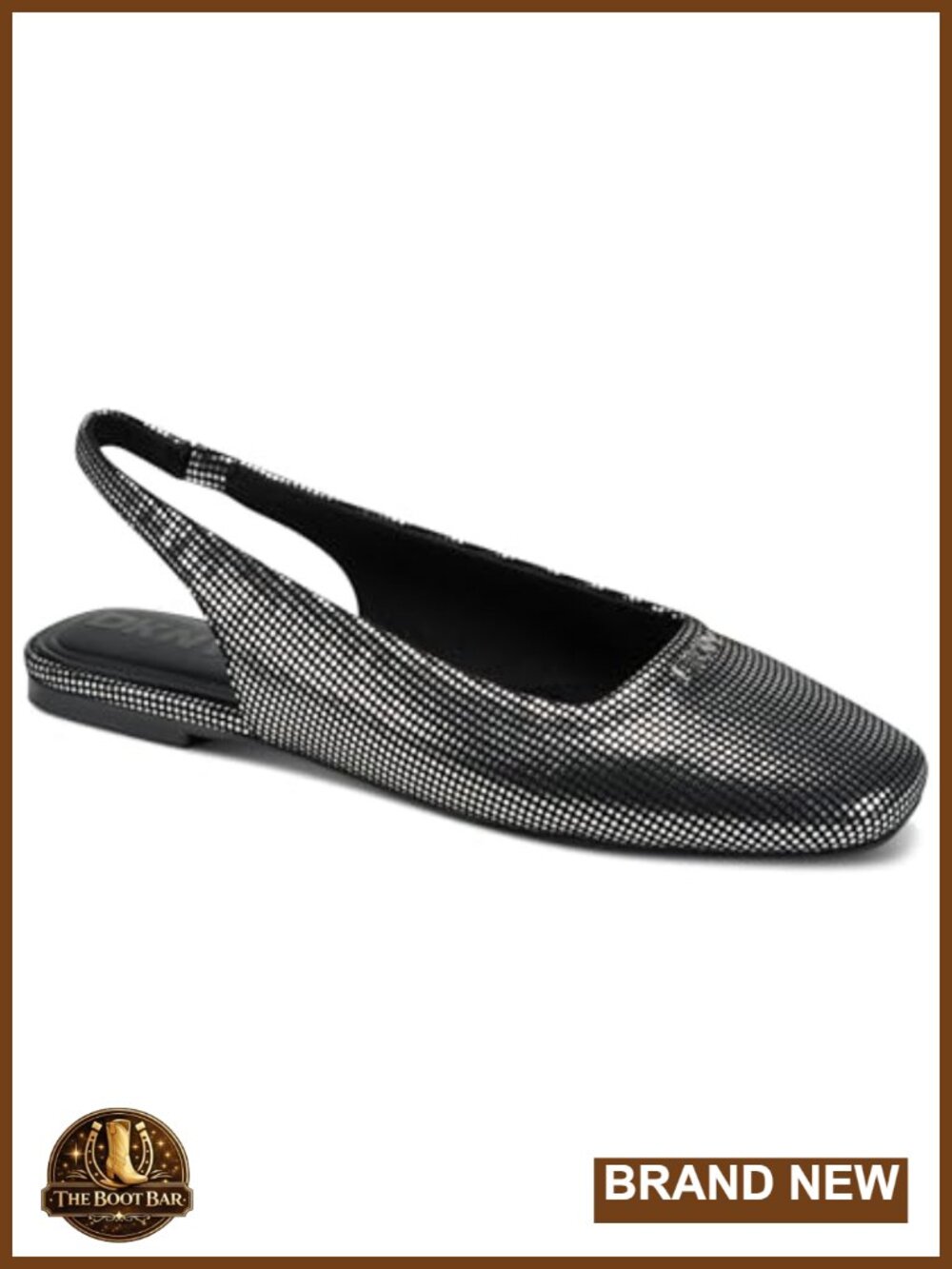 Slingback Ballet Flat Rubber Sole Pull-On